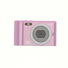 R5 CCD Digital Camera 8 Times Zoom 2.4 Inch HD LCD Screen Portable Suitable For Daily Travel Toy Gift (pink)