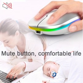 Rechargeable Wireless Mouse Computer Mouse Ergonomic Usb Mouse Silent Mouse With Backlight RGB Mice For Laptop PC.