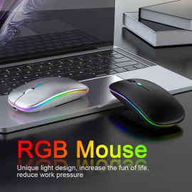 Rechargeable Wireless Mouse Computer Mouse Ergonomic Usb Mouse Silent Mouse With Backlight RGB Mice For Laptop PC.