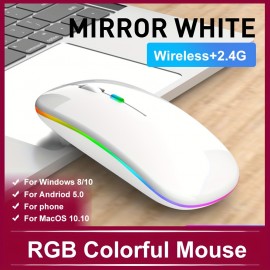 Rechargeable Wireless Mouse Computer Mouse Ergonomic Usb Mouse Silent Mouse With Backlight RGB Mice For Laptop PC.