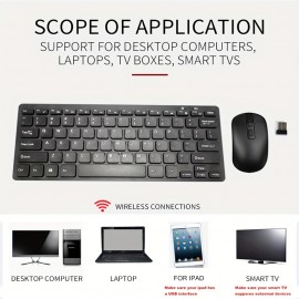 Sleek & Stylish Wireless Optical Keyboard & Mouse Set - Perfect For Your Computer!