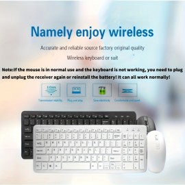 2.4G Wireless Keyboard And Mouse Combo Full Size Slim Keyboard And Mouse Set