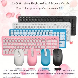 2.4G Wireless Keyboard And Mouse Combo Full Size Slim Keyboard And Mouse Set