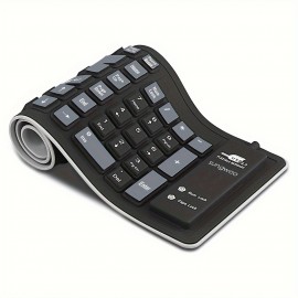 103 Keys Portable Mute Foldable Silicone Keyboard USB Wired Flexible Soft Waterproof Roll Silicone Keyboard For PC Laptop