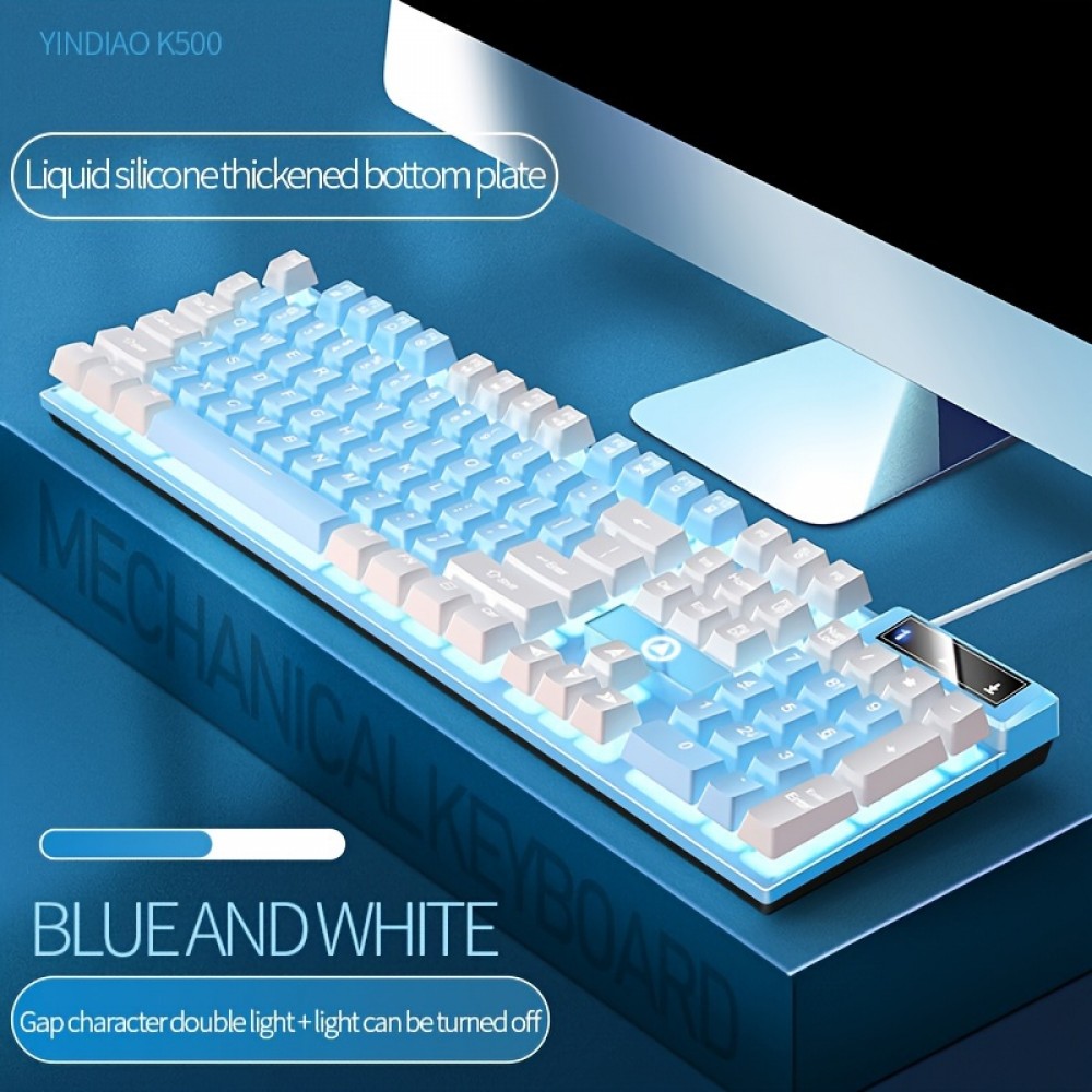 Wired Gaming Keyboard USB LED Lighting For Game Office E-sports