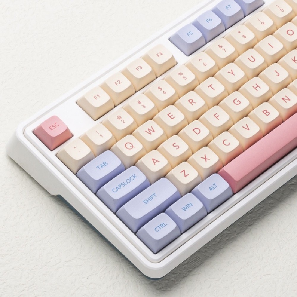 132 Keys XDA Keycaps PBT Marshmallow Keycaps PBT Dye Sublimation XDA Profile For MX Switch Fit 61/64/68/87/96/104/108 Keyboard XDA Keycaps