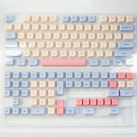 132 Keys XDA Keycaps PBT Marshmallow Keycaps PBT Dye Sublimation XDA Profile For MX Switch Fit 61/64/68/87/96/104/108 Keyboard XDA Keycaps