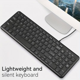 BOW Chocolate Keyboard Wired Desktop Computer Notebook USB External Home Office Typing Wired Keyboard Mouse