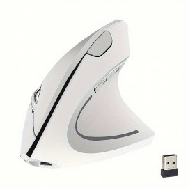 Ergonomic Mouse, Optical Vertical Mouse Rechargeable USB Mouse 2.4GHz Wireless Mouse With 6 Buttons, 3 Adjustable 1200/1600/2400 DPI For Laptop, Desktop Computer