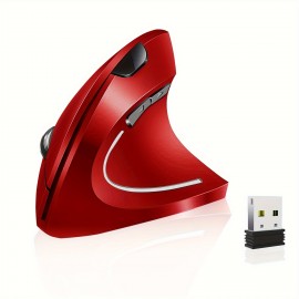 Ergonomic Mouse, Optical Vertical Mouse Rechargeable USB Mouse 2.4GHz Wireless Mouse With 6 Buttons, 3 Adjustable 1200/1600/2400 DPI For Laptop, Desktop Computer