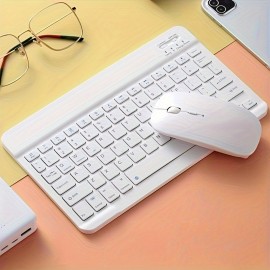 Wireless Keyboard Mouse Set, Mini Portable, Silent Keyboard FCharging, Suitable For IPad, Tablet, Laptop, Office Computer Keyboard