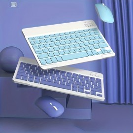 Wireless Keyboard Mouse Set, Mini Portable, Silent Keyboard FCharging, Suitable For IPad, Tablet, Laptop, Office Computer Keyboard