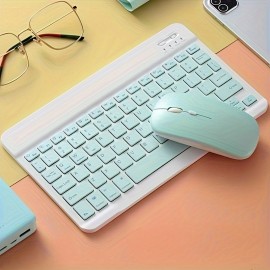 Wireless Keyboard Mouse Set, Mini Portable, Silent Keyboard FCharging, Suitable For IPad, Tablet, Laptop, Office Computer Keyboard