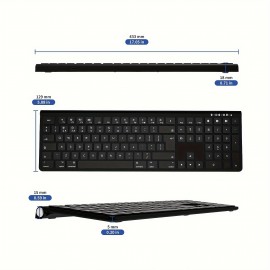 TYPE-C Charging Dual System Three-channel Wireless Keyboard Laptop Phone Tablet Universal Wireless Keyboard