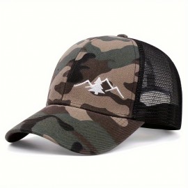 Trendy Embroidery Truck Driver Cap Peaked Cap Outdoor Hip-hop Skateboard Hat Net Red Baseball Cap, Ideal choice for Gifts