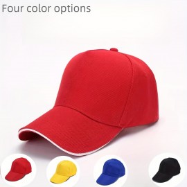 Baseball Cap For Men, Trendy Brand For Autumn And Winter, Solid Color Sunshade Hat For Women, Versatile Sun Hat