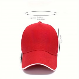 Baseball Cap For Men, Trendy Brand For Autumn And Winter, Solid Color Sunshade Hat For Women, Versatile Sun Hat