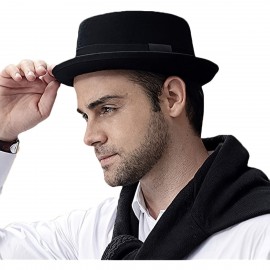 Pork Pie Hat 100% Wool Felt Men's Porkpie Breaking Bad Hats Flat Top Mens Fedora, Ideal choice for Gifts