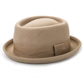 Pork Pie Hat 100% Wool Felt Men's Porkpie Breaking Bad Hats Flat Top Mens Fedora, Ideal choice for Gifts