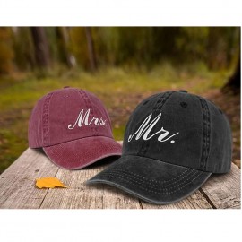 2pcs Sunshade Mr And Mrs Embroidered Couple Hats Matching Sets Adjustable Baseball Cap For Men And Women