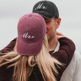 2pcs Sunshade Mr And Mrs Embroidered Couple Hats Matching Sets Adjustable Baseball Cap For Men And Women