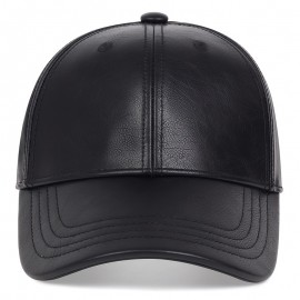 1pc Men's PU Leather Baseball Cap, Ideal Choice For Gifts