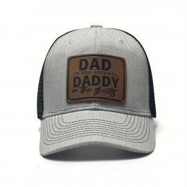 1pc Fashionable Outdoor Fishing Hat Printed With The Letters DAD DADDY Pattern, Suitable For Father's Day Gifts And Casual Wear