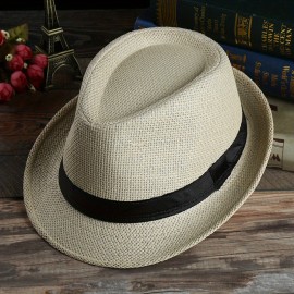 Summer Hat Men Straw Woven Sunshade Breathable Hat Sunscreen Sun Hat Jazz Hat Men's Hat Casual Hat Cool Hat, Ideal Choice For Gifts