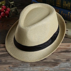 Summer Hat Men Straw Woven Sunshade Breathable Hat Sunscreen Sun Hat Jazz Hat Men's Hat Casual Hat Cool Hat, Ideal Choice For Gifts