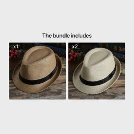 Summer Hat Men Straw Woven Sunshade Breathable Hat Sunscreen Sun Hat Jazz Hat Men's Hat Casual Hat Cool Hat, Ideal Choice For Gifts