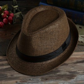 Summer Hat Men Straw Woven Sunshade Breathable Hat Sunscreen Sun Hat Jazz Hat Men's Hat Casual Hat Cool Hat, Ideal Choice For Gifts