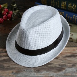 Summer Hat Men Straw Woven Sunshade Breathable Hat Sunscreen Sun Hat Jazz Hat Men's Hat Casual Hat Cool Hat, Ideal Choice For Gifts