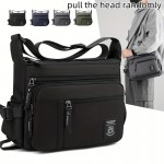 1pc Men's Multi-pocket Large-capacity Bag, Casual Shoulder Bag Multi-functional Business Travel Backpack, Waterproof Wear-resistant Bag