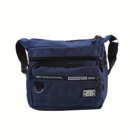 Fashion Men's Retro Casual Multi-compartment Shoulder Bag, Outdoor Simple Crossbody Bag