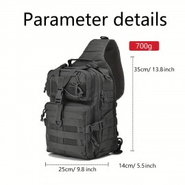 1pc Men's Shoulder Backpack, Nylon Casual Sling Bag