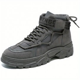 Men's Fashionable Ankle Top Sneakers, Wear-resistant Non-Slip Outdoor Shoes For Hiking Trekking