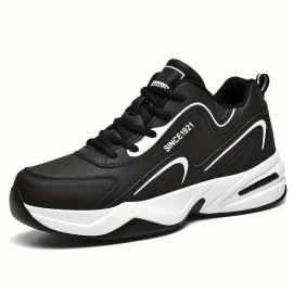 Men's Chunky Lace-up Sneakers - Athletic Shoes - Shock-absorbing And Breathable