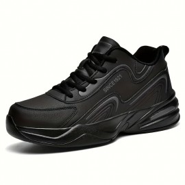 Men's Chunky Lace-up Sneakers - Athletic Shoes - Shock-absorbing And Breathable