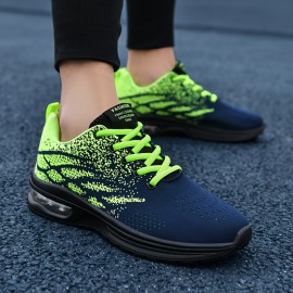 Men's Lace-up Sneakers - Air Cushioned Athletic Shoes - Shock-absorbing And Breathable