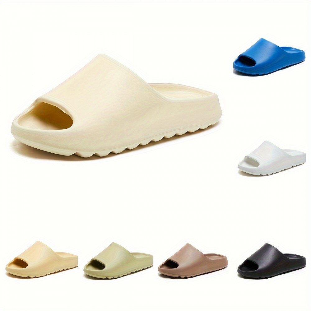 Men's Fashion Slides, Casual Non Slip Slippers, Open Toe Shoes For Indoor Outdoor Beach Shower, Spring And Summer