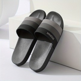 Men's Lightweight Non-Slip Open Toe Quick-Drying Slides For Bathroom Beach, Summer