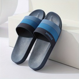 Men's Lightweight Non-Slip Open Toe Quick-Drying Slides For Bathroom Beach, Summer