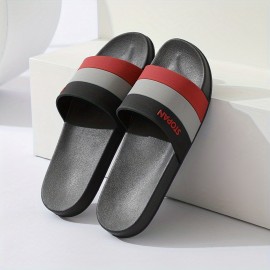 Men's Lightweight Non-Slip Open Toe Quick-Drying Slides For Bathroom Beach, Summer