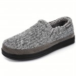 Mens Slippers Men's Memory Foam Slippers Knit Comfy Warm House Shoes For Indoor Walking