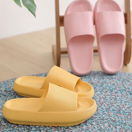 Men's Cloud Slides, Casual Non Slip Slippers, Open Toe Shoes For Indoor Outdoor Beach Shower