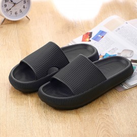 Men's Cloud Slides, Casual Non Slip Slippers, Open Toe Shoes For Indoor Outdoor Beach Shower