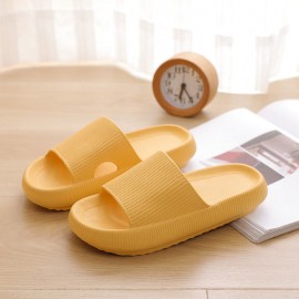 Men's Cloud Slides, Casual Non Slip Slippers, Open Toe Shoes For Indoor Outdoor Beach Shower