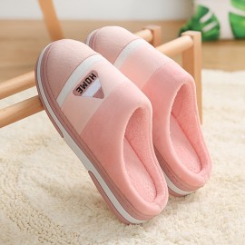 Soft Plush Cozy House Slippers Anti-skid Slip-on Shoes Indoor For Men Winter Shoes