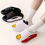 Men's Fashion EVA Slides, Casual Non Slip Slippers, Open Toe Shoes For Indoor Outdoor Beach Shower, Spring And Summer