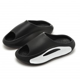 Men's Fashion EVA Slides, Casual Non Slip Slippers, Open Toe Shoes For Indoor Outdoor Beach Shower, Spring And Summer